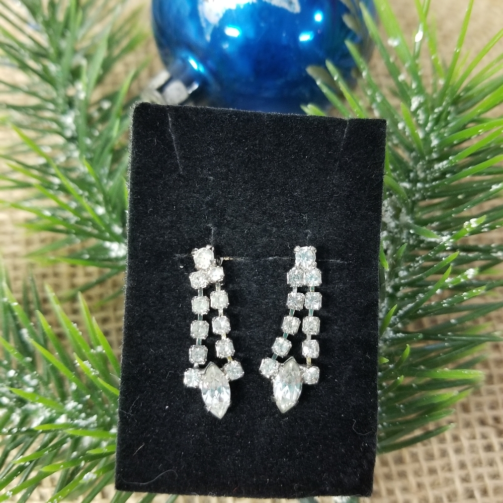 Blingy Rhinestone Drop Earrings
